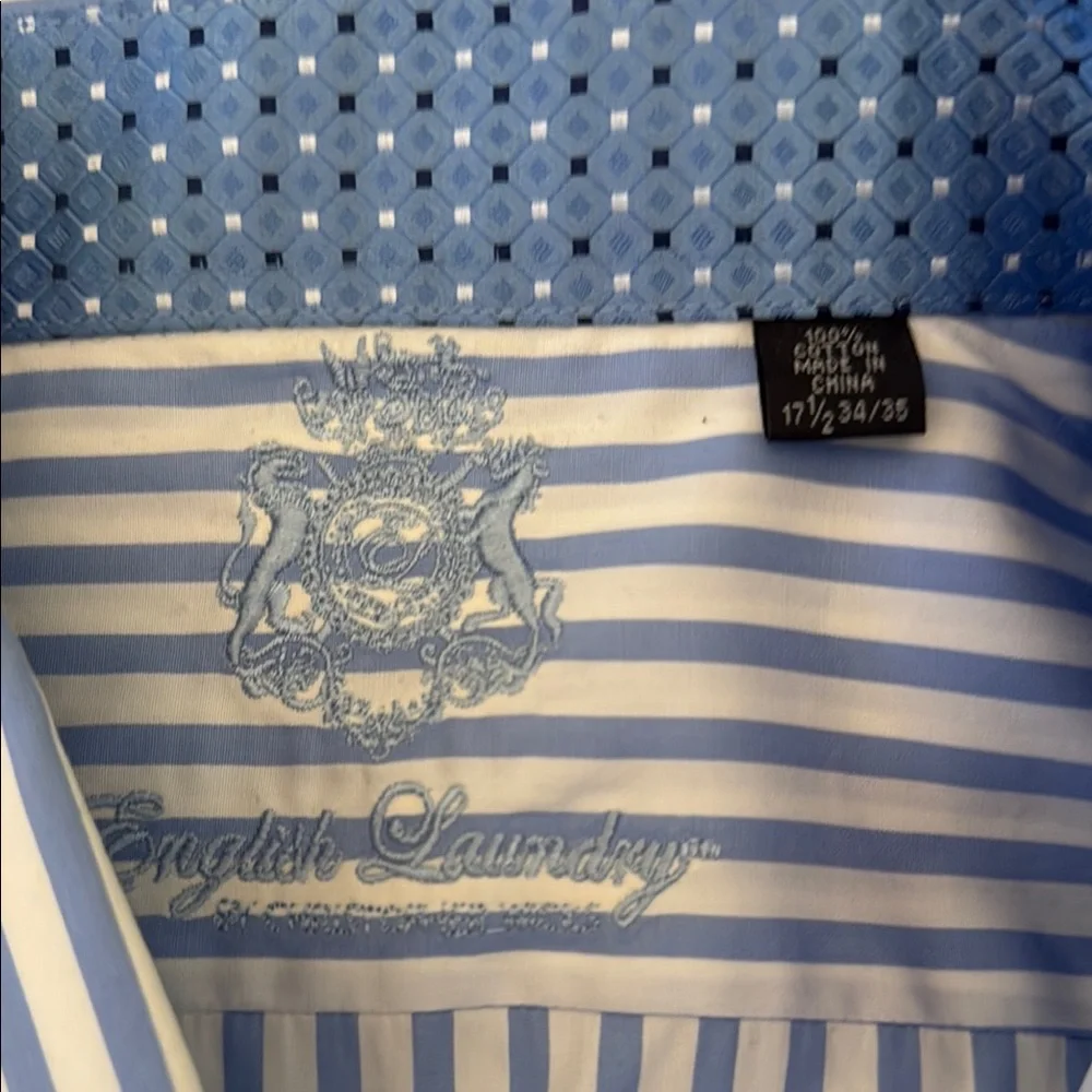 Blue Striped Men's Shirt - Picture 2 of 2